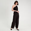 Combinaison pantalon large noir femme