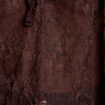 Blouse droite manches longues col rond marron fonc&eacute; femme