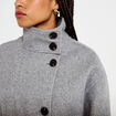 Veste oversize manches longues gris femme