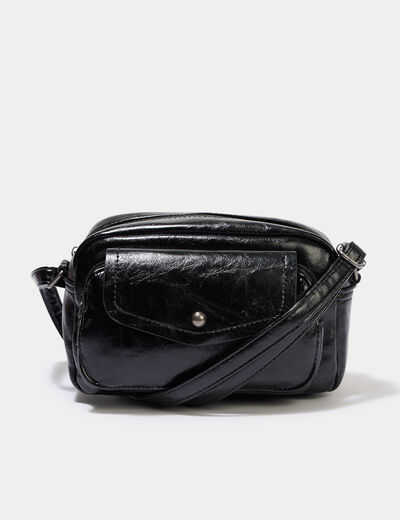 Sac aspect daim noir femme