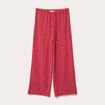 Pantalon large rouge foncé femme