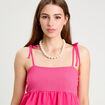 Blouse bretelles fines rose vif femme
