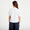 T-shirt col rond manches courtes blanc femme