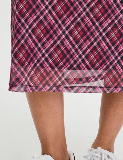 Jupe longue évasée rouge cerise femme