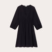 Robe évasée manches 3/4 noir femme
