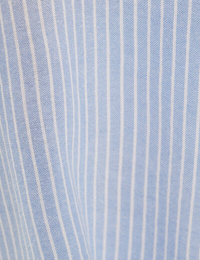 Chemise manches longues bleu femme