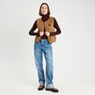 Pull c&ocirc;tel&eacute; col roul&eacute; marron fonc&eacute; femme