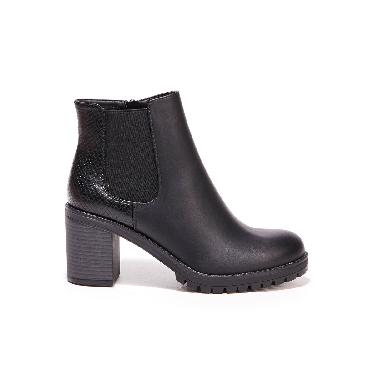 Bottines chelsea à talons noir femme