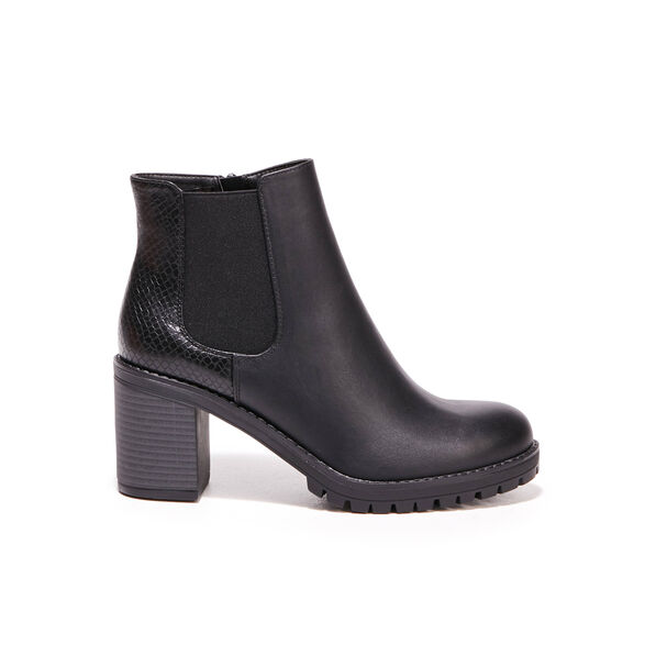 Bottines chelsea à talons noir femme