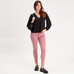 Jeans slim 5 poches vieux rose femme