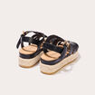 Sandales plateformes noir femme