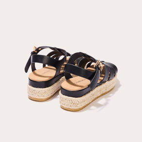 Sandales plateformes noir femme