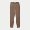 Jeans slim 5 poches taupe femme