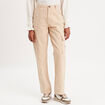 Pantalon large cargo sable femme