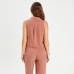 Chemise sans manches marron femme