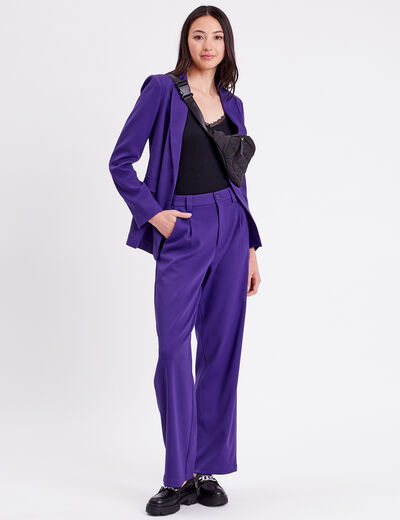 Veste esprit blazer droite violet femme