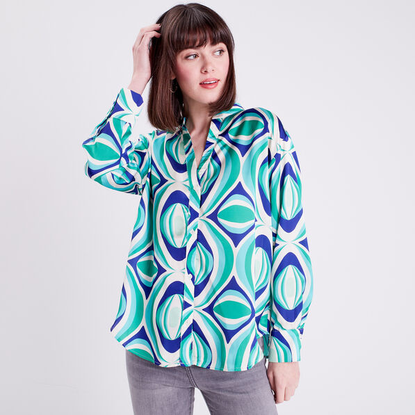 chemise manches longues vert femme Chemise manches longues vert femme