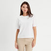 T-shirt manches courtes blanc femme