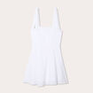 Robe chasuble trapèze blanc femme