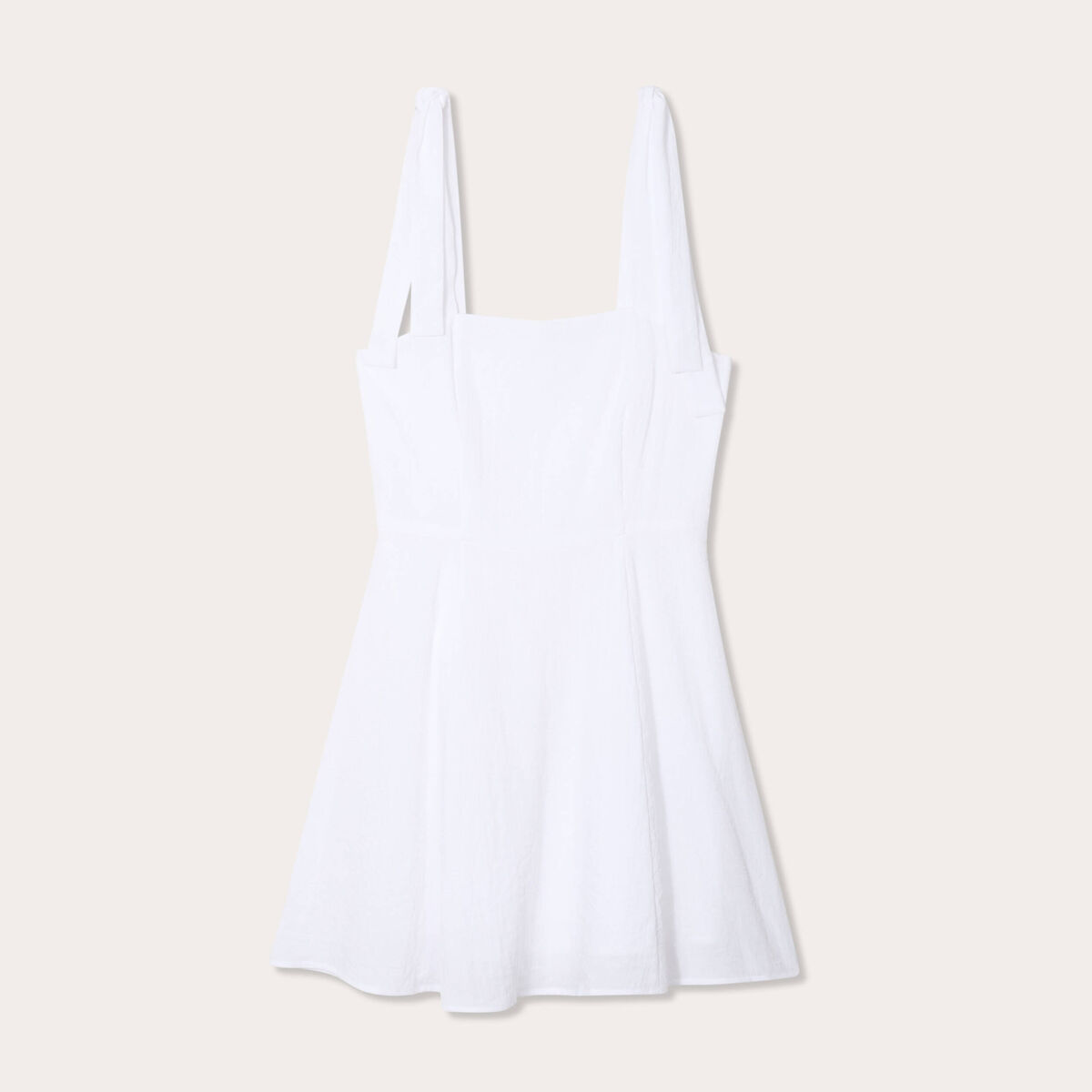 Robe chasuble trapèze blanc femme