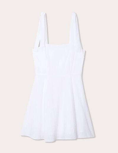 Robe chasuble trapèze blanc femme