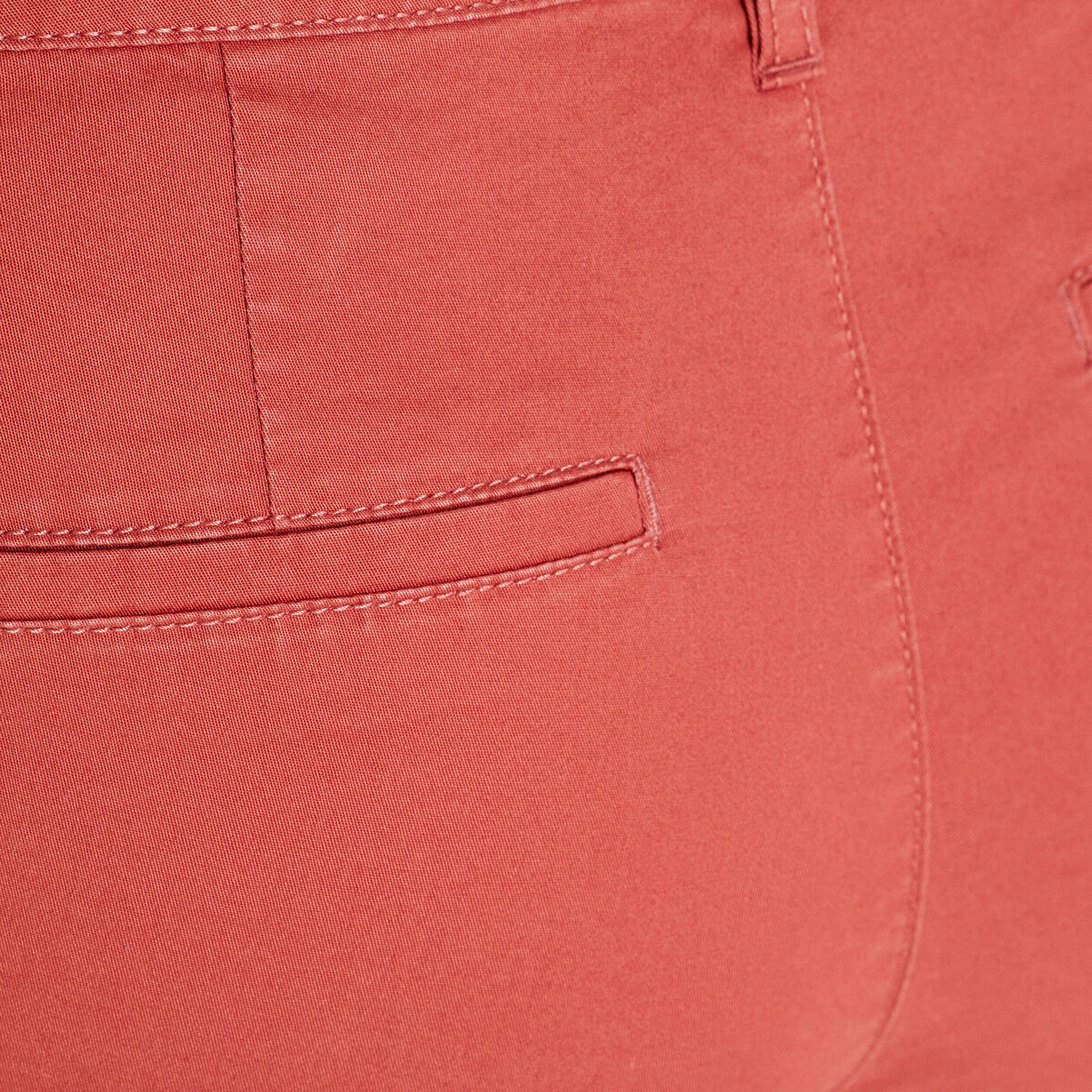 Pantalon chino 7/8ème vieux rose femme