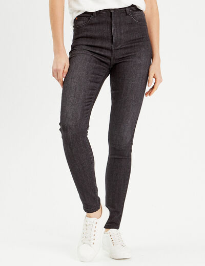 Jeans skinny ultra stretch 2 tailles denim noir femme