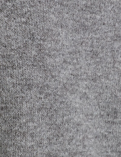 Gilet boutonné avec col en V gris foncé femme
