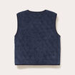 Gilet sans manches velours bleu marine femme