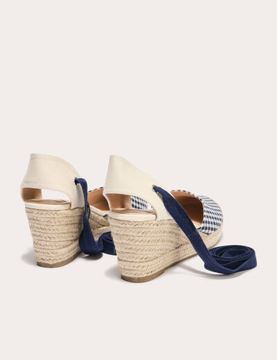 Espadrilles compensées bleu electrique femme