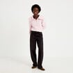 Pull col camionneur manches longues rose clair femme