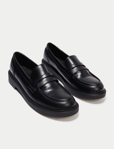 Mocassins noir femme