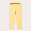 Pantalon chino 7/8ème jaune clair femme