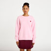 Sweat oversize col rond manches longues rose clair femme