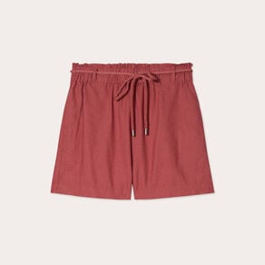 short regular contenant du lin vieux rose femme Short regular contenant du lin vieux rose femme