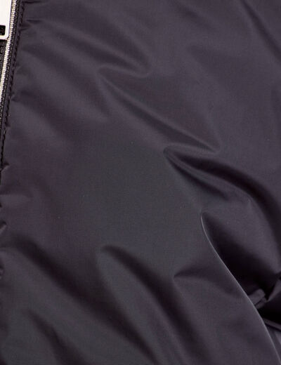 Parka réversible à capuche noir femme
