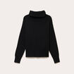 Pull avec col roul&eacute; noir femme