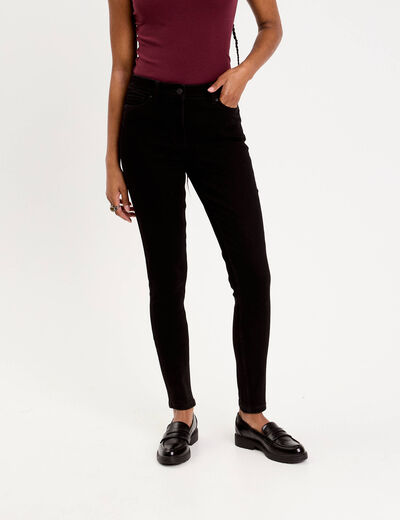 Jeans skinny push-up denim noir femme