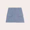 Jupe-short droite poches rabat bleu gris femme