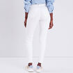 Jeans slim 5 poches blanc femme