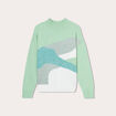 Pull col montant multicolore femme