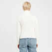 T-shirt col roulé ecru femme
