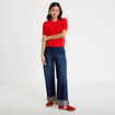 Gilet manches courtes rouge femme