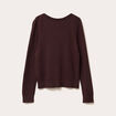 Pull col bateau marron foncé femme