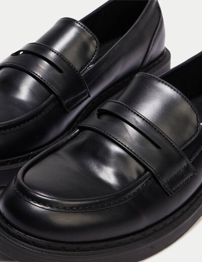 Mocassins noir femme