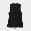 Gilet ajust&eacute; sans manches col rond noir femme