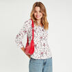 Chemise manches 3/4 blanc femme