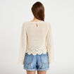Pull manches longues ecru femme