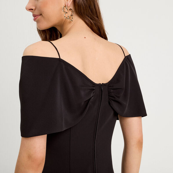 robe droite bretelles noir femme Robe droite bretelles noir femme