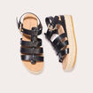 Sandales plateformes noir femme
